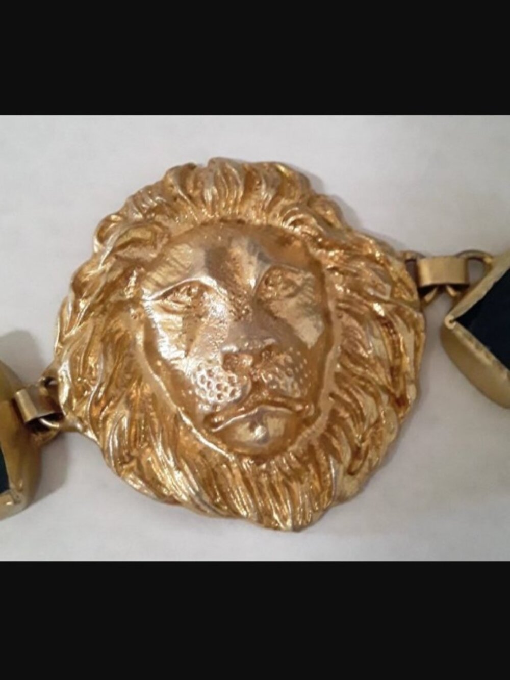 Lion bracelet ANCIENT STYLE, VINTAGE STYLE with apatite NEW SIZE 7.5 inches
